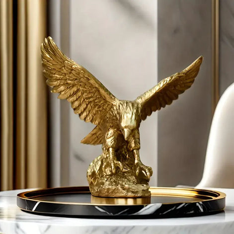 Adler Skulptur „Blick über die Berge“/Sculpture d'aigle « Regardez au-delà des montagnes »