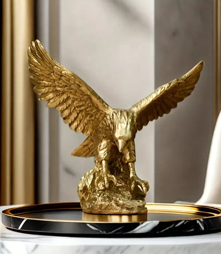 Adler Skulptur „Blick über die Berge“/Sculpture d'aigle « Regardez au-delà des montagnes »