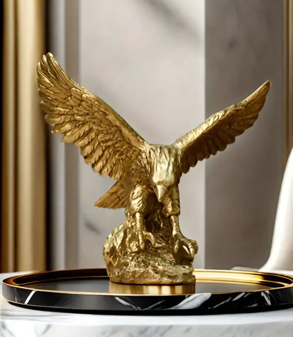 Adler Skulptur „Blick über die Berge“/Sculpture d'aigle « Regardez au-delà des montagnes »