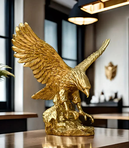 Adler Skulptur „Blick über die Berge“/Sculpture d'aigle « Regardez au-delà des montagnes »