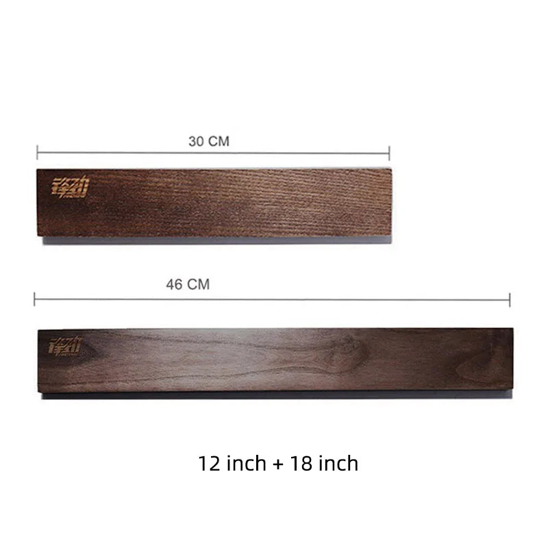 Magnetic wooden bar for knife