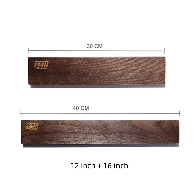 Magnetic wooden bar for knife