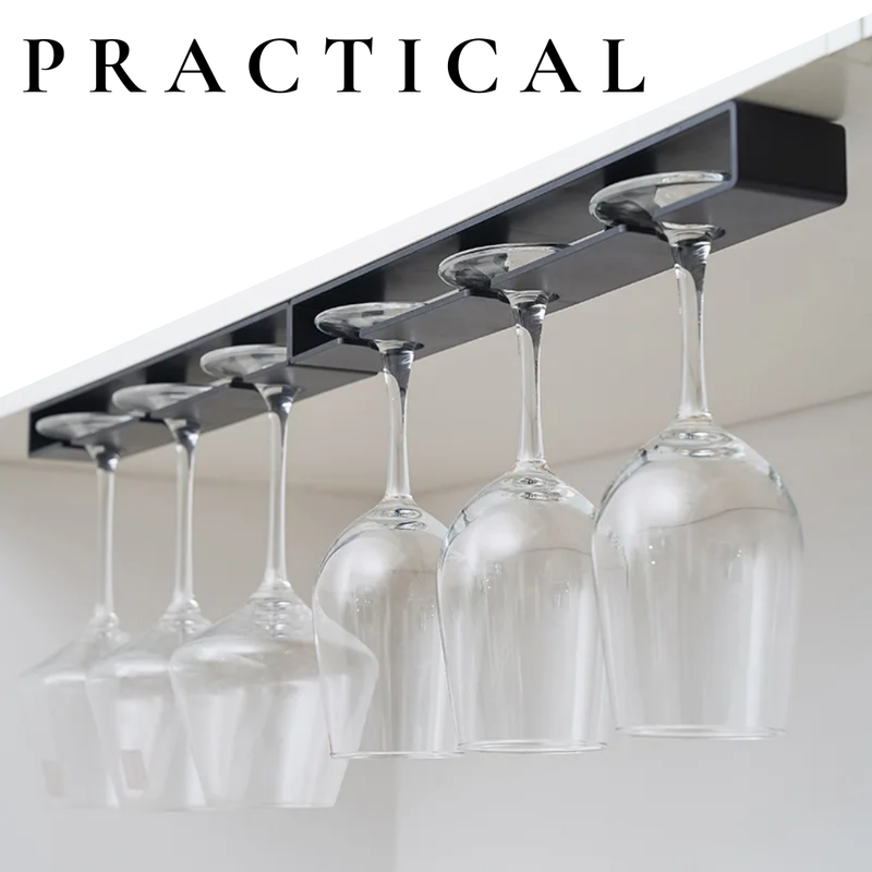 Stylish support to hang wine glasses