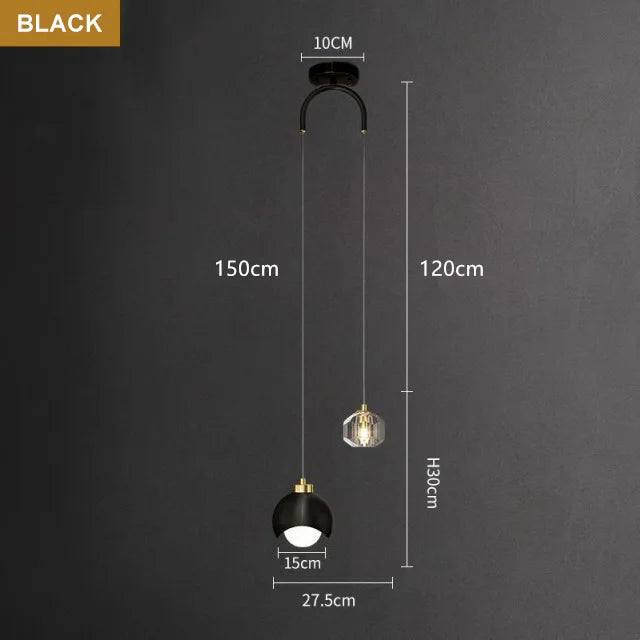 Modern and elegant double lamp with a rustic touch