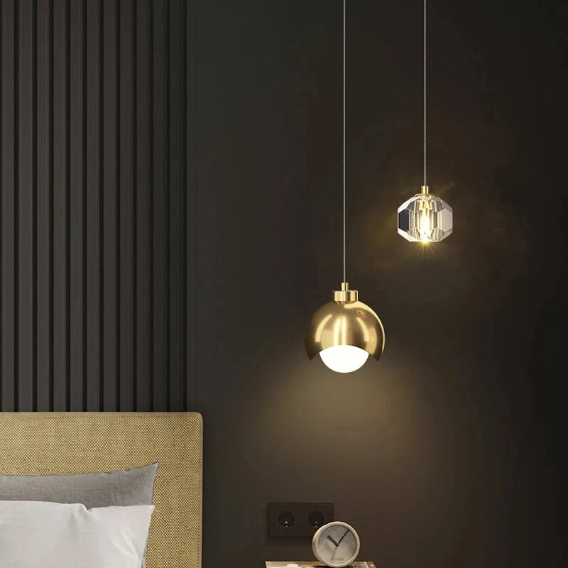 Modern and elegant double lamp with a rustic touch