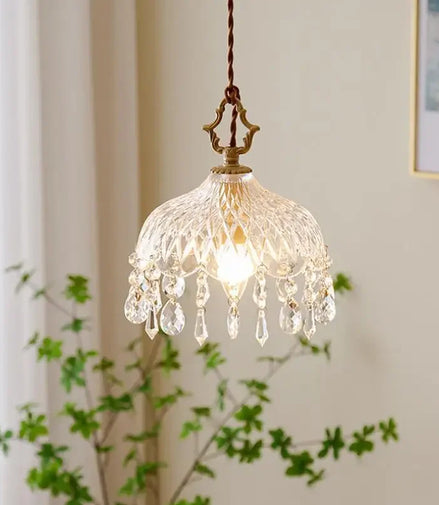 Französische Retro-Glaslampe/Lampe en verre rétro française