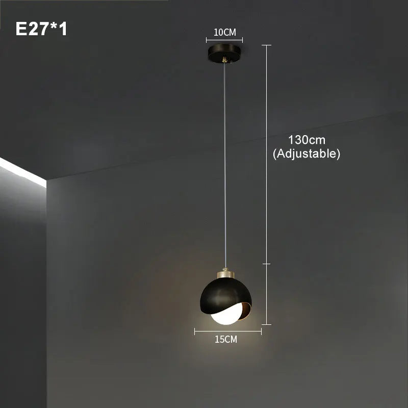 Modern and elegant double lamp with a rustic touch