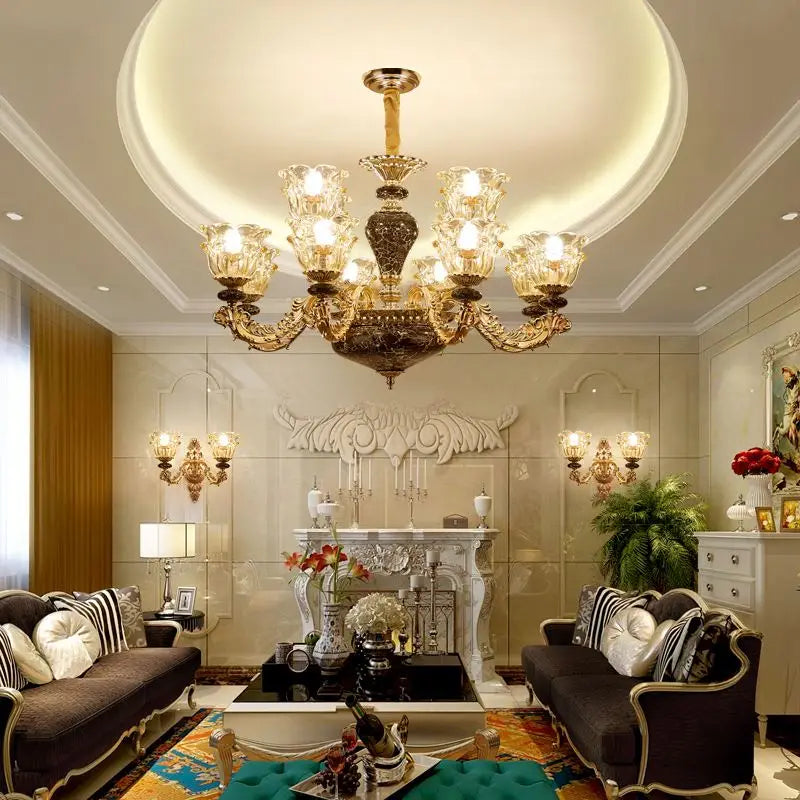 Rustic french retro crystal chandelier