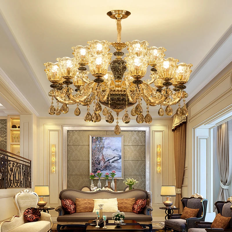 Rustic french retro crystal chandelier