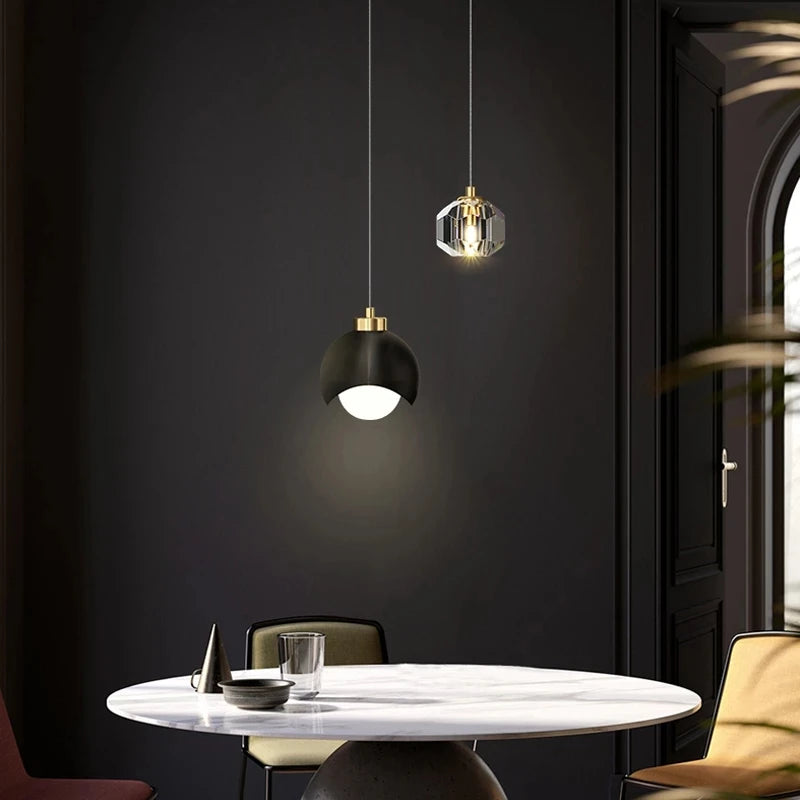 Modern and elegant double lamp with a rustic touch