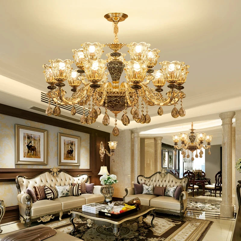 Rustic french retro crystal chandelier