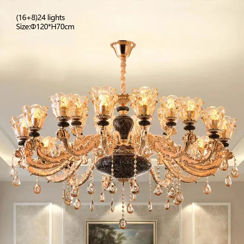 Rustic french retro crystal chandelier